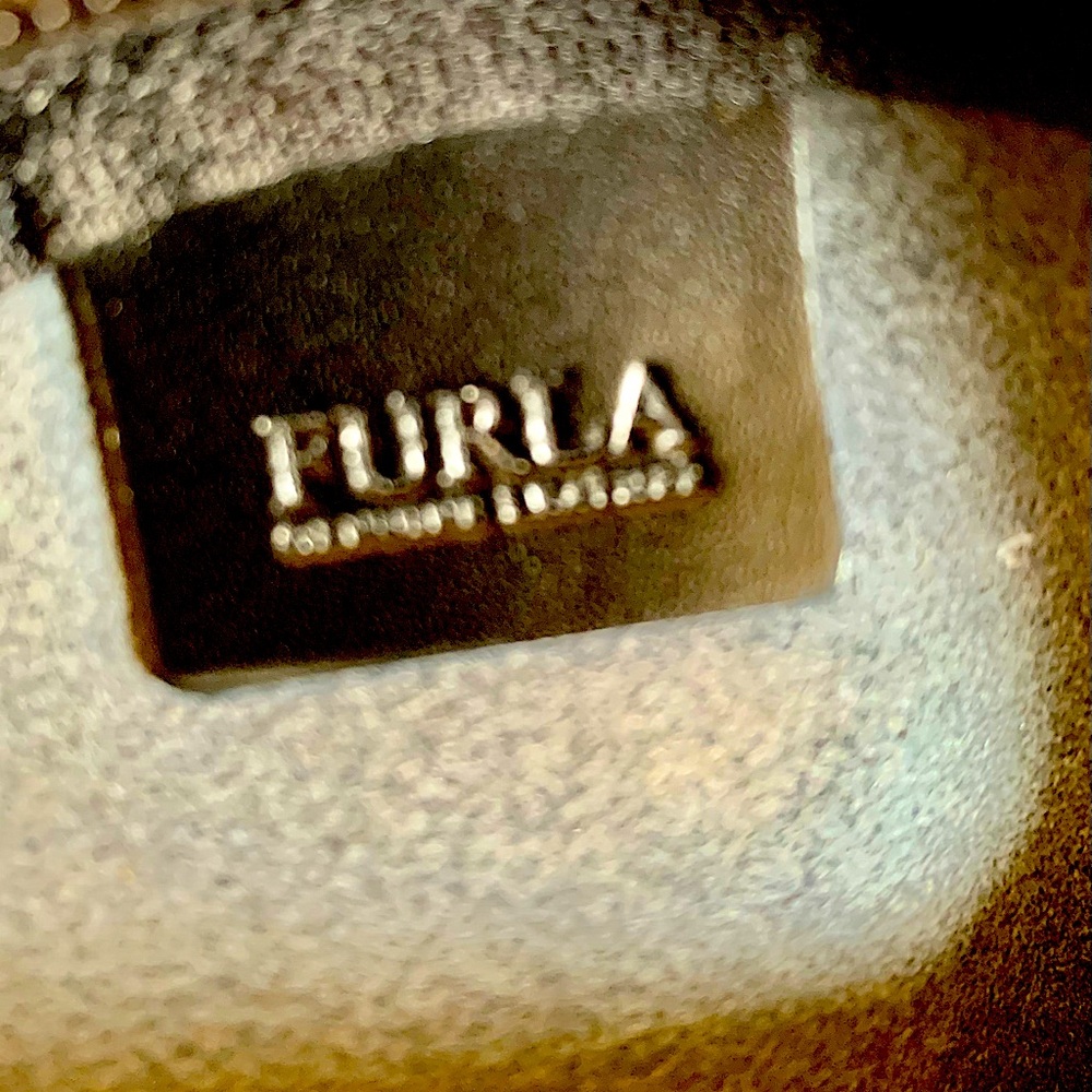 Mini Furla Black Leather Coin Cosmetic Pouch Unused - Picture 6 of 6